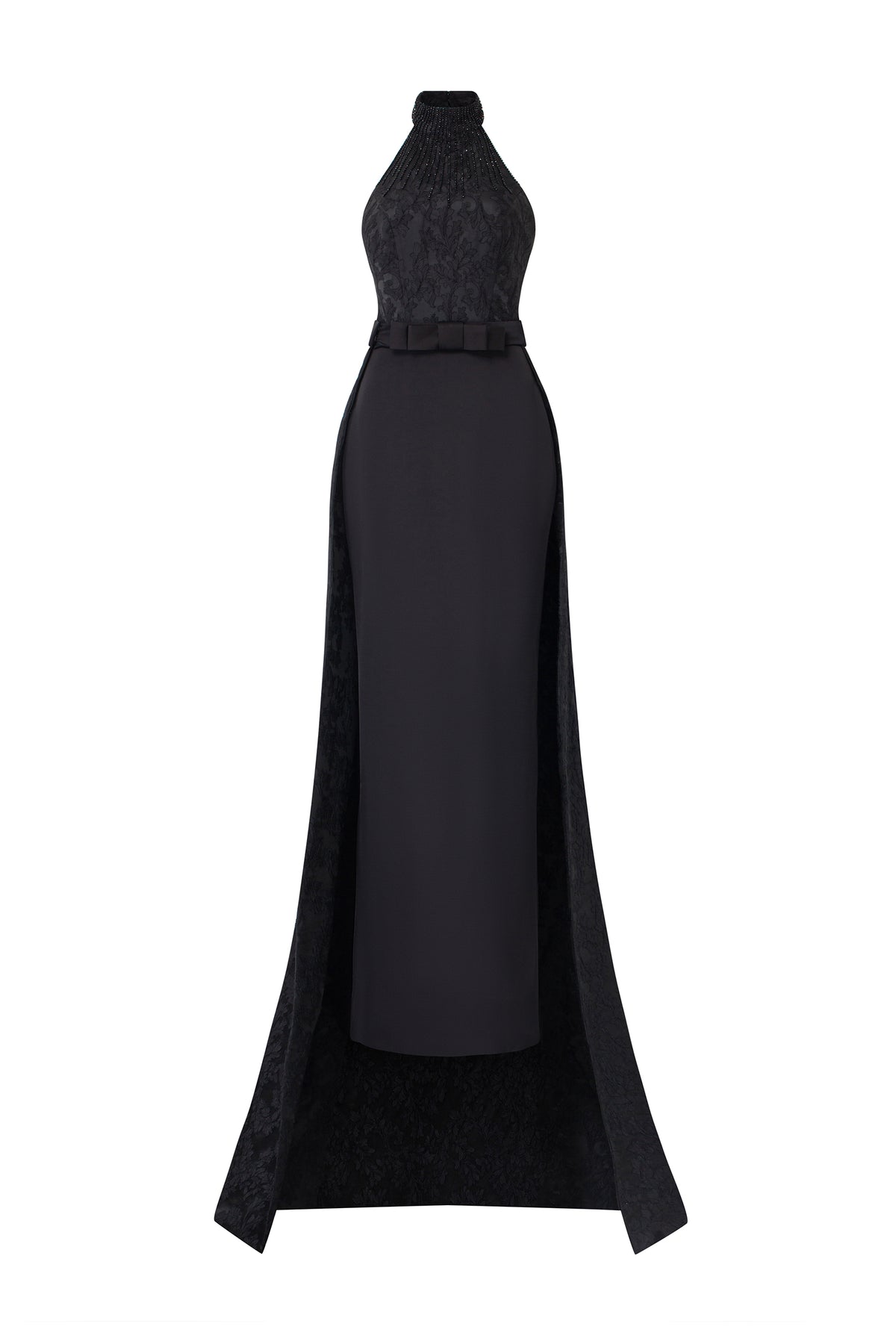 Halter Gown With Wrap-Around Back Layer | I.H.F ATELIER