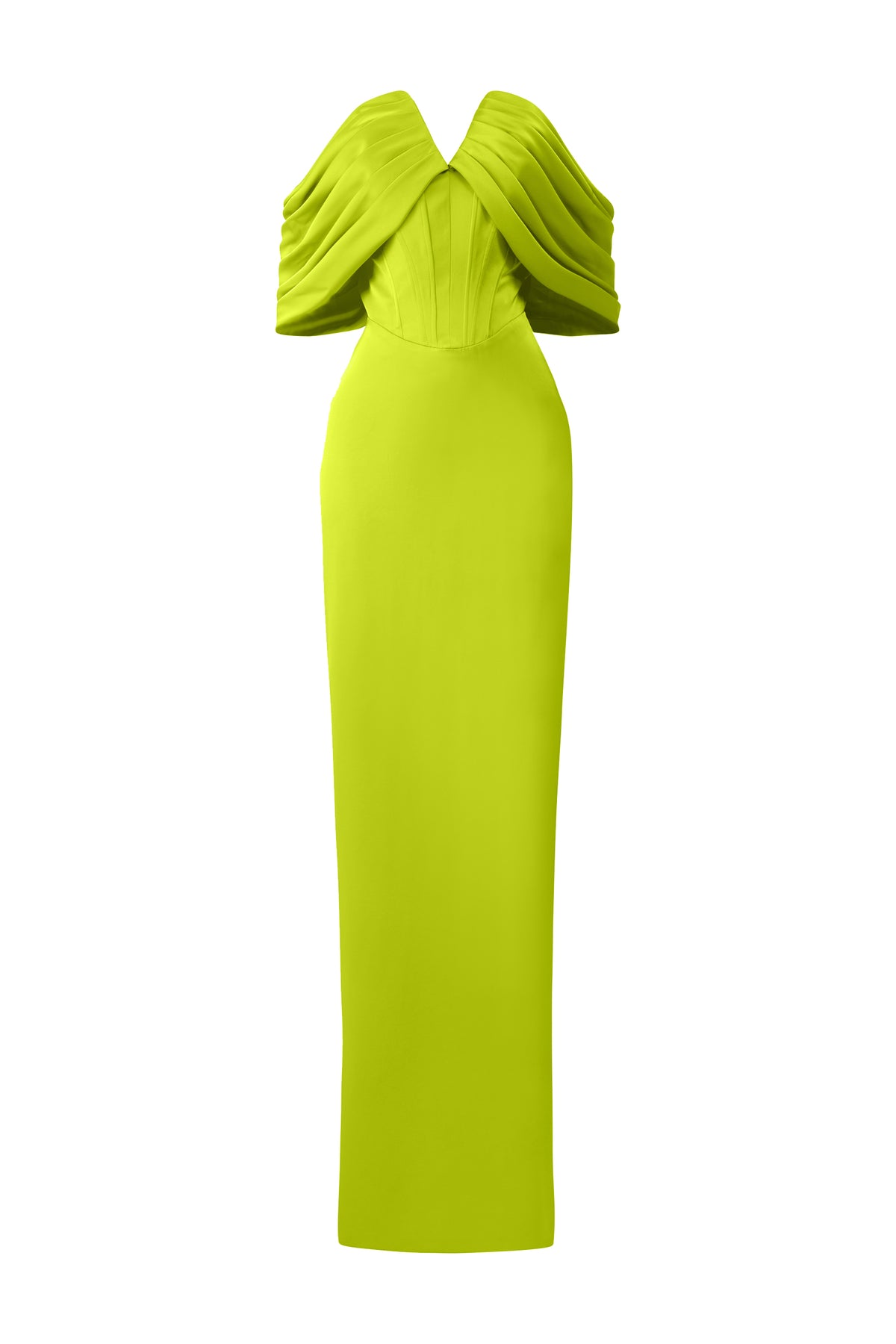 V-Cut Bustier Dress With Wrapped Shoulder | I.H.F ATELIER