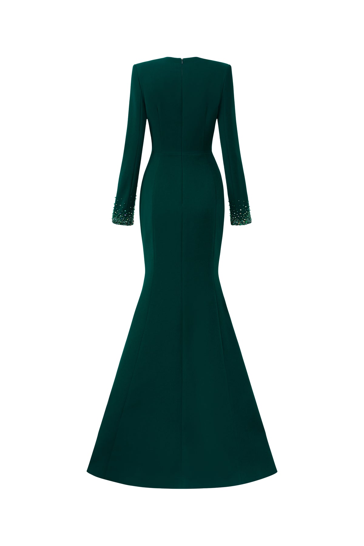 V-Neck Mermaid Gown With Long Sleeves | I.H.F ATELIER